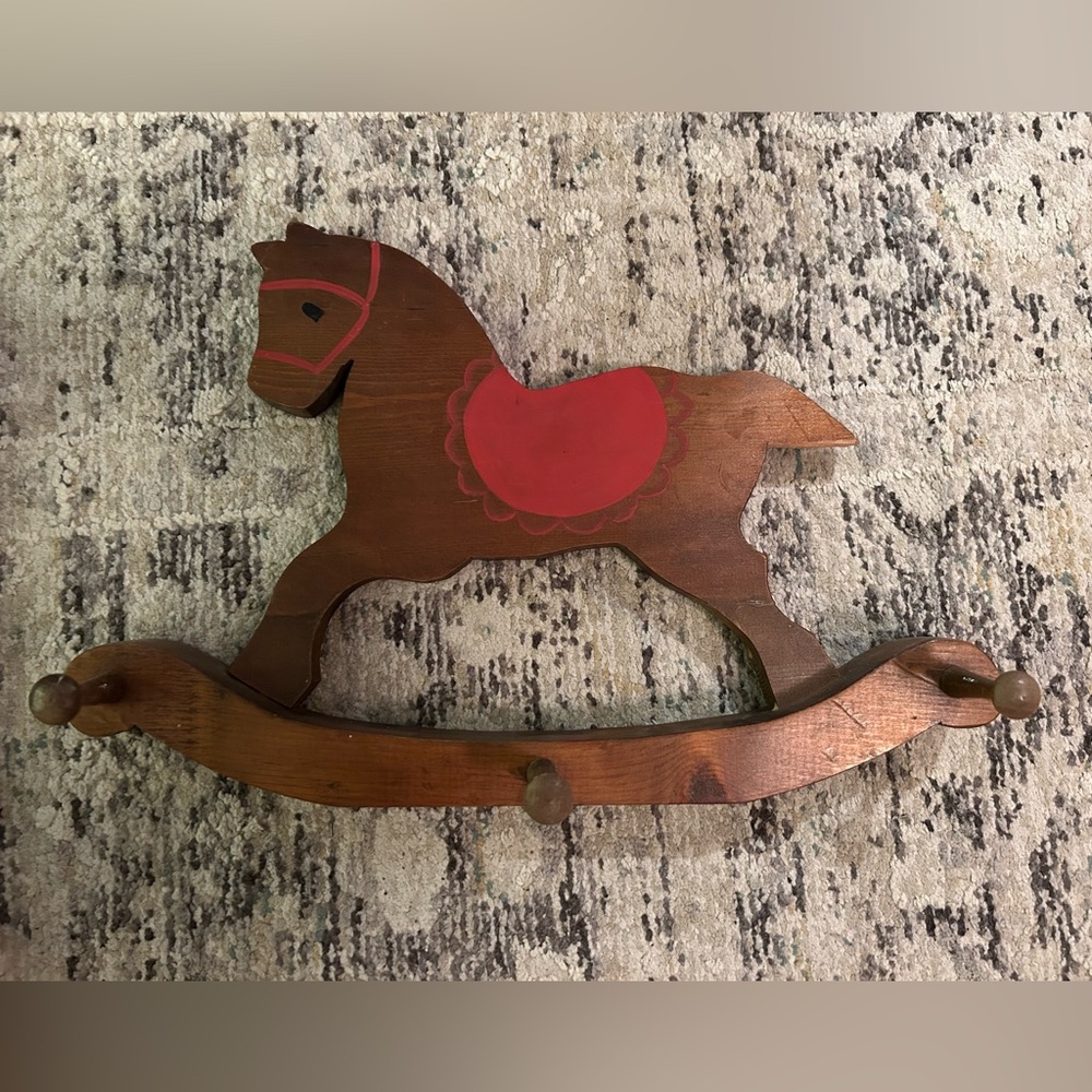 Wooden Rocking Horse Wall Decor